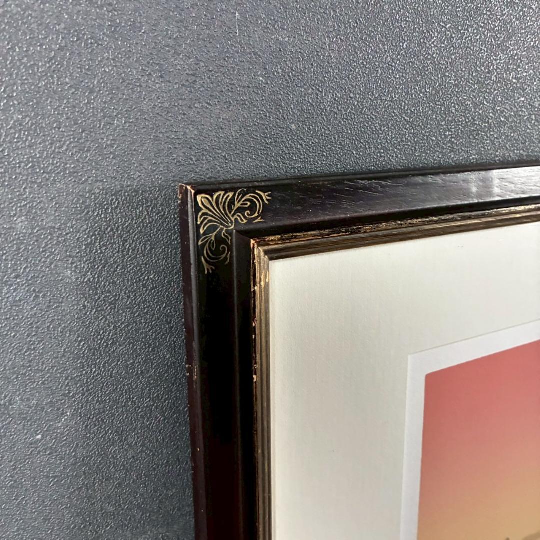 北吉晃「Voyage～」シルクスクリーン 直筆サイン入り お洒落な額装 フランス