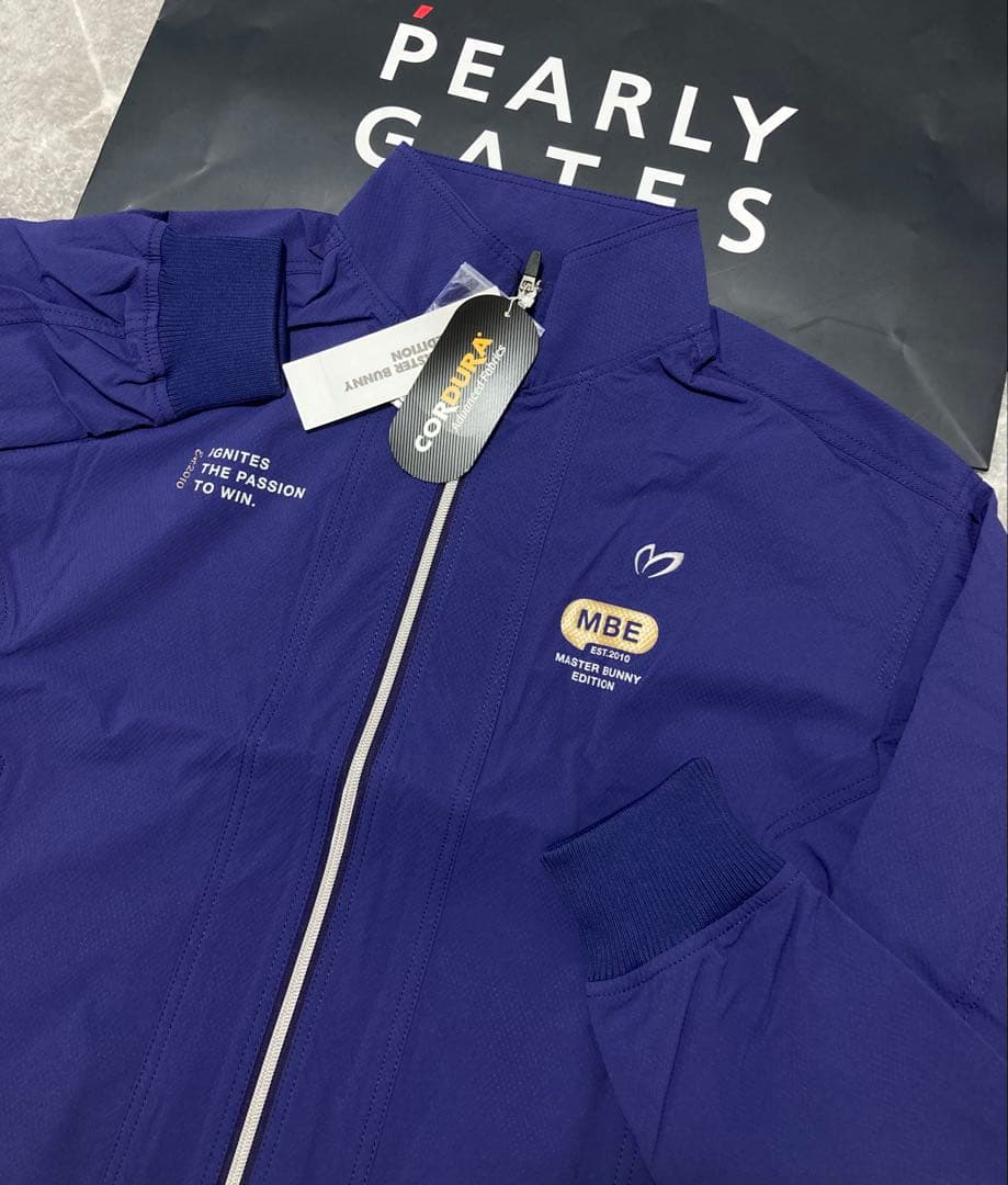 新品 マスターバニー ナイロンドビーストレッチCORDURAブルゾン(5)L/青