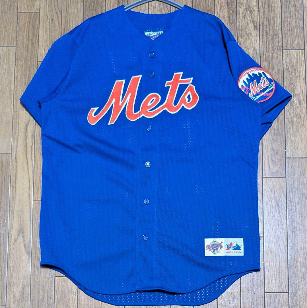 90s USA製 マジェスティック　メッツ 吉井理人 ユニフォーム　Ｍ ブルー