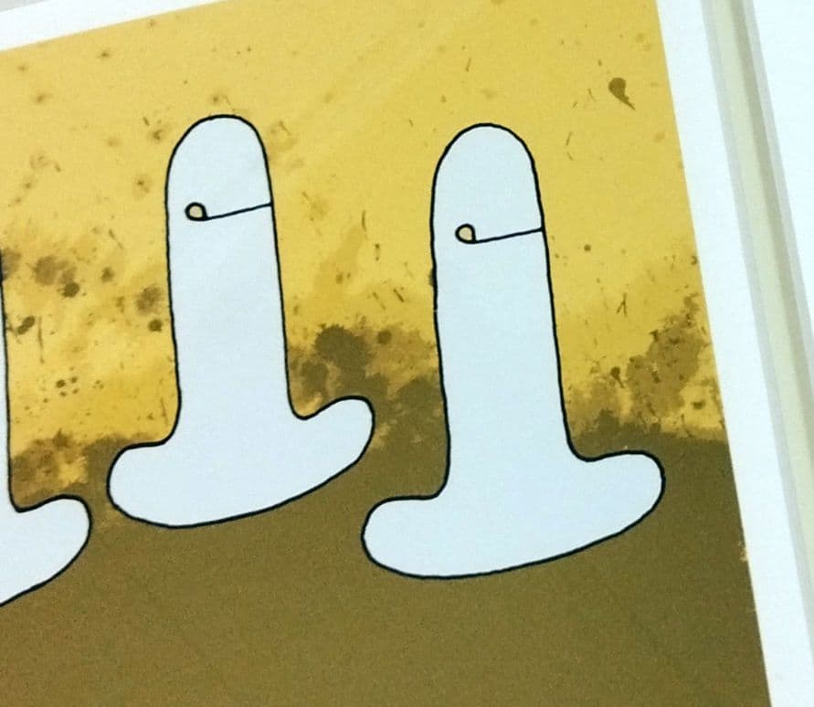 元永定正 シルクスクリーン しろいつつ