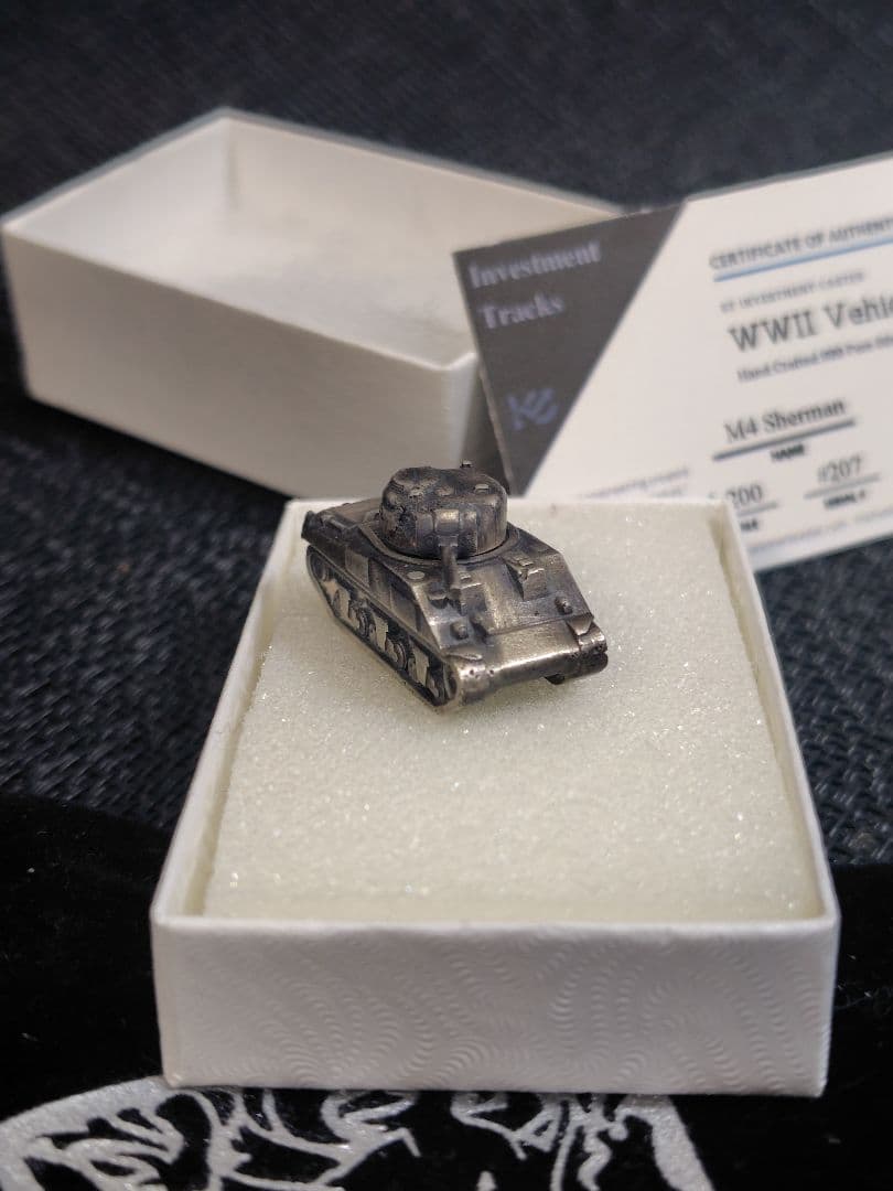 M4 Sherman 戦車モデル 純銀製 27g