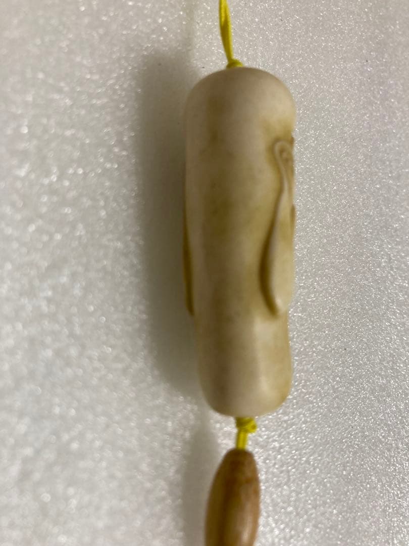 天然素材　びっくり爺　彫刻　根付　提げ物