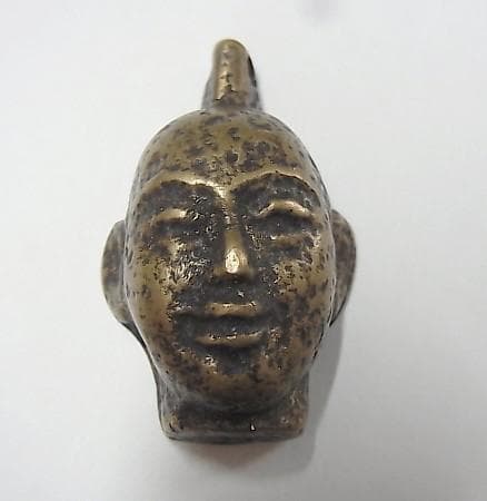 ★L1301★古パーツ　ナガ族　伝世品　ペンダント　人面護符 エスニック