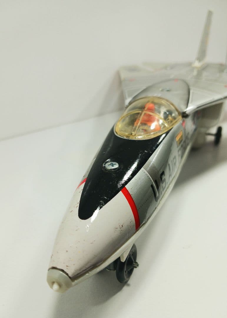 希少 動作品 野村トーイ グラマン F111A ジェットファイター ブリキ