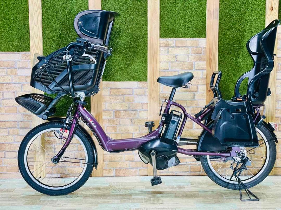 週末限定セール ヤマハパープル系 大容量 子供乗せ電動アシスト自転車 H1855