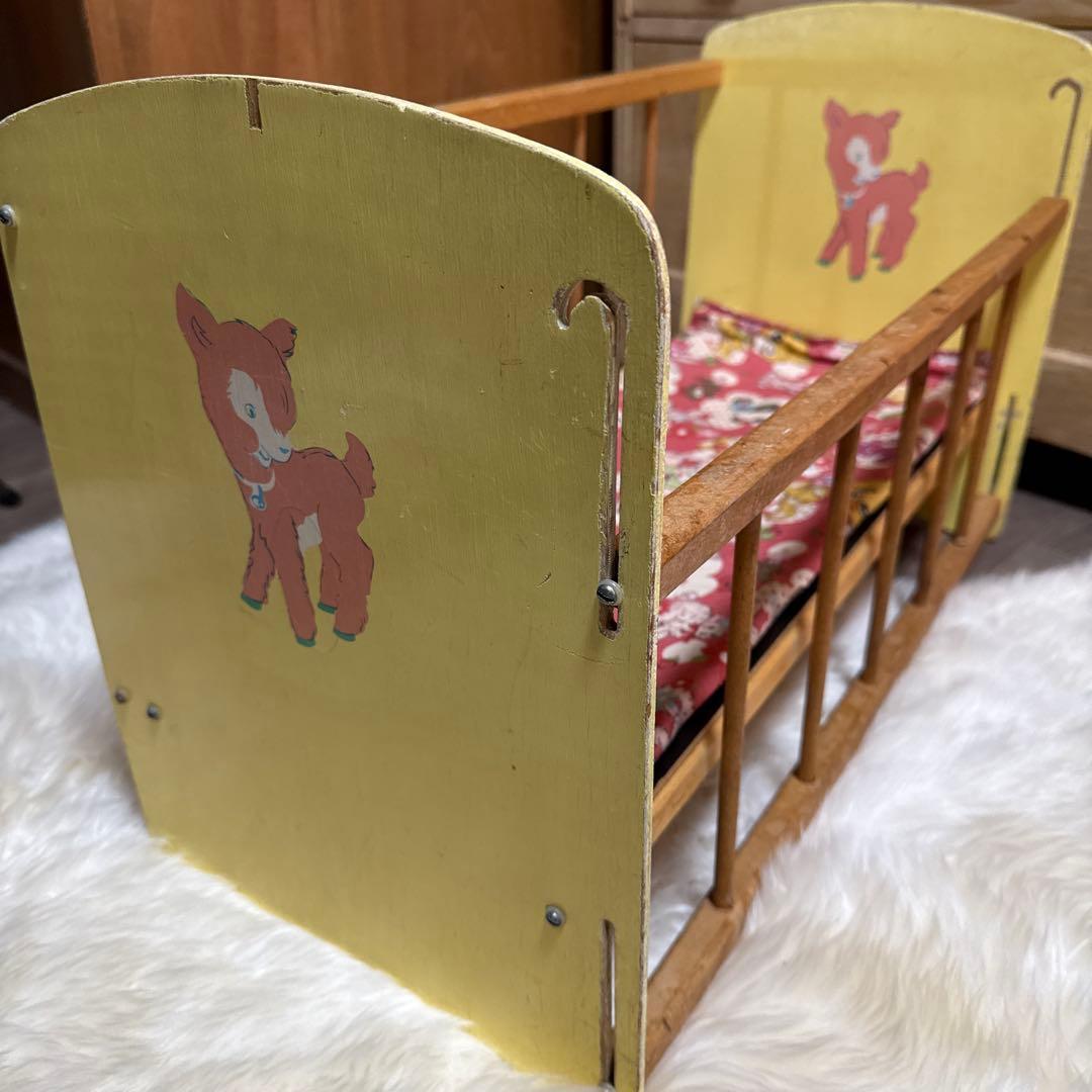 かわいいドールベッド　ラバードール　アンティーク　ビンテージ　シャビーシック