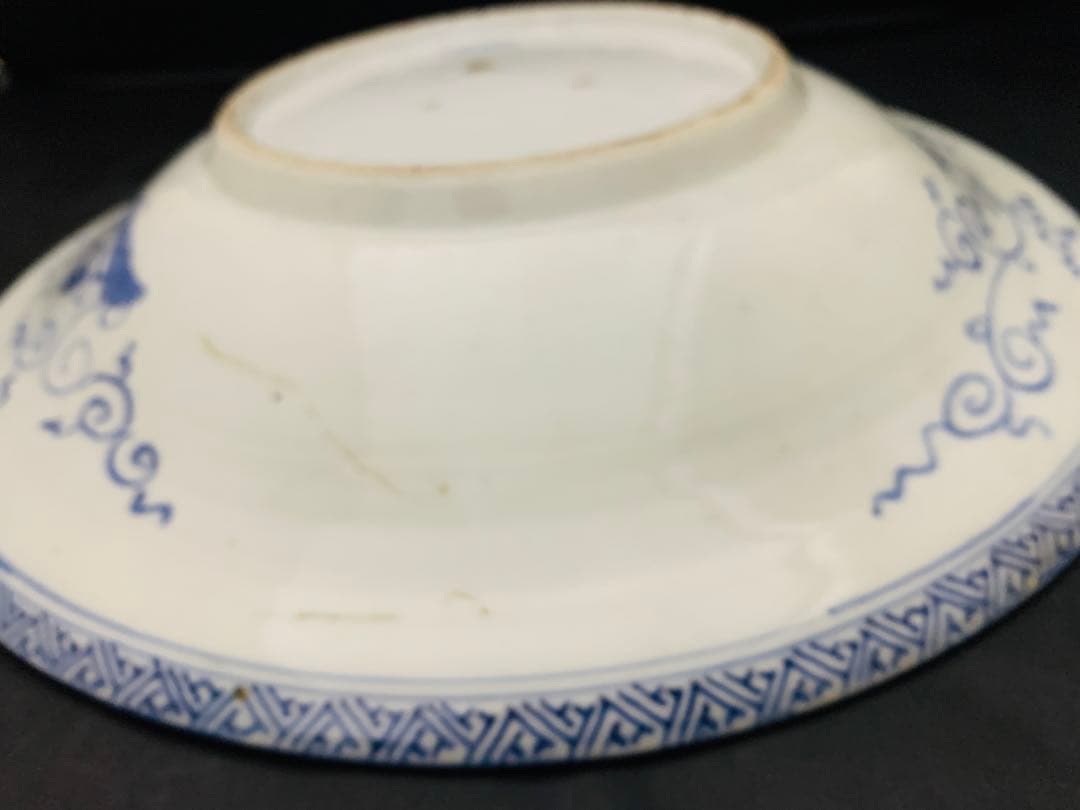 古伊万里　花唐草　大皿　深鉢　約直径38㎝