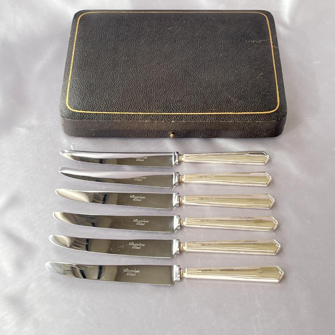 【William Yates】【純銀ハンドル】 Art Deco ティーナイフ