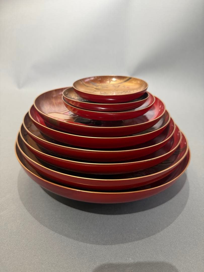 漆器 重箱 一組 金蒔絵 楼阁人物風景文 共箱付 朱塗 時代物