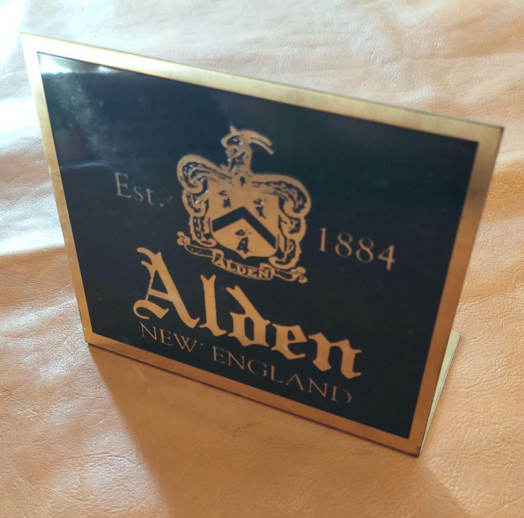 非売品　ALDEN　販売促進用　金属製プレート　やや大きめ　単品販売