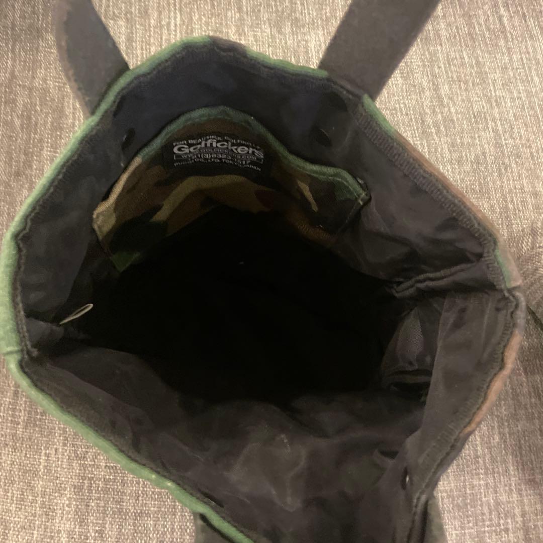 【未使用品】Golfickers ラウンドバッグ　迷彩