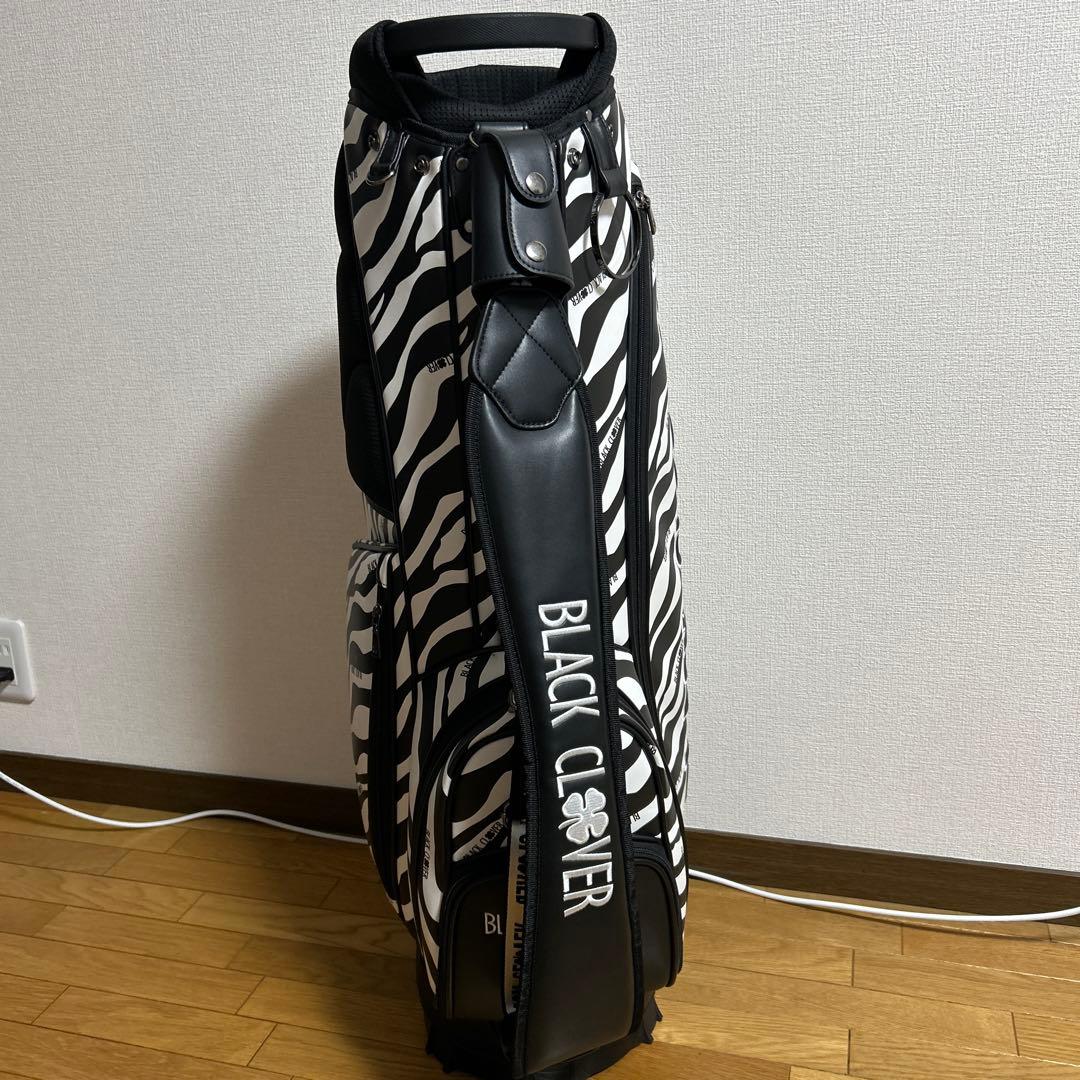 Black Clover ブラッククローバー キャディバッグ９型【ゼブラ】
