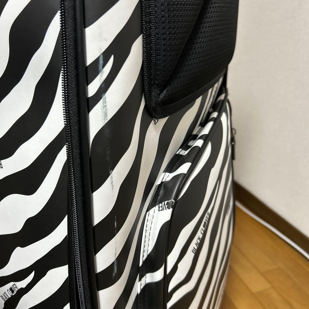 Black Clover ブラッククローバー キャディバッグ９型【ゼブラ】