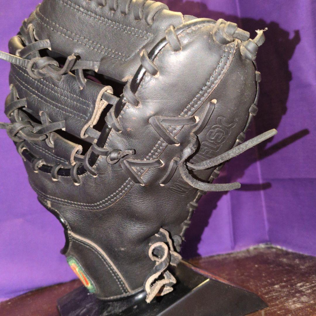 ミズノ　ビューリーグ　ファーストミット　希少な赤ビュー　日本製　軟式用