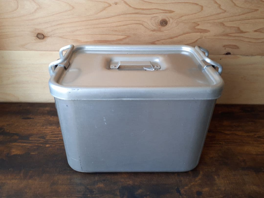 ビンテージ アルミコンテナ バッカン キャンプ アウトドア 昭和レトロ 収納