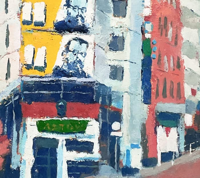 むひ様向け402-2 油絵/風景/街角/東京/六本木/P15号