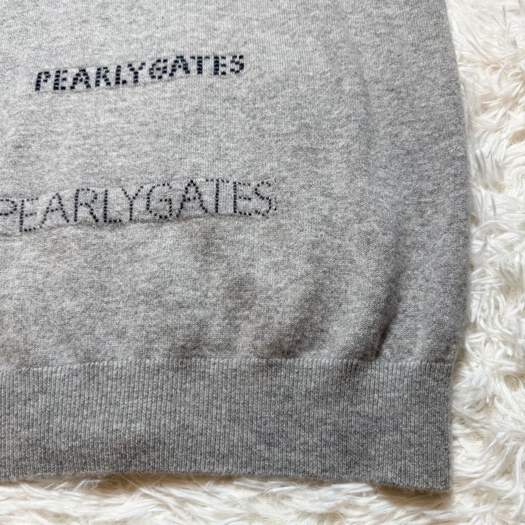 22様未使用級 パーリーゲイツ 現行 カシミヤ ジップニットベスト 定価3.7万