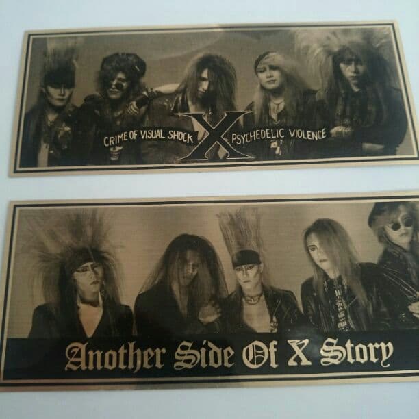 X！結成当時のメタル調ステッカー2枚組