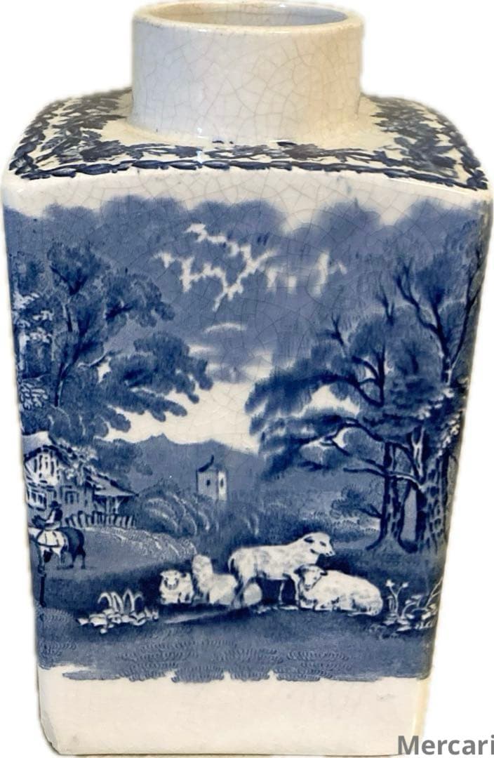 【希少】アンティークBOOTHSブース 陶器　ティーキャディー