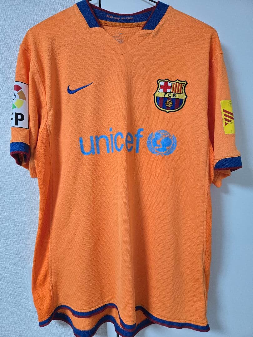 ロナウジーニョ 10番　FCバロセロナ オレンジユニホーム　Mサイズ