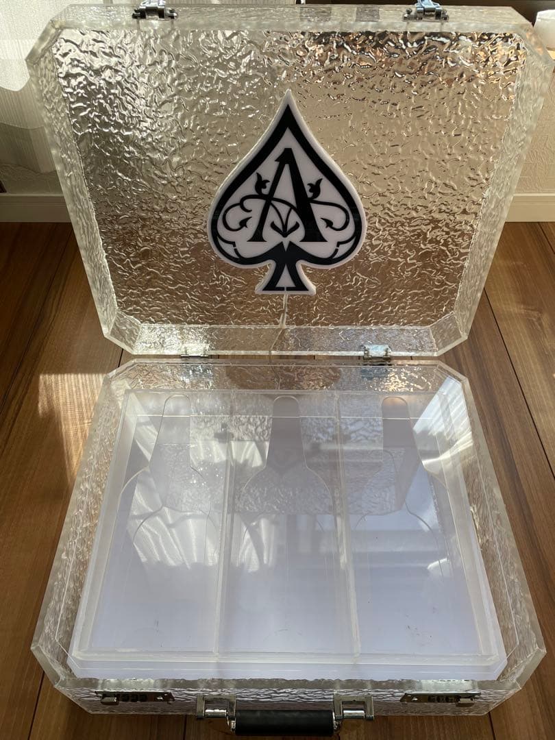 アルマンド 3本 LED 照明 ディスプレイ ケース 箱 空瓶 ビン 収納可能