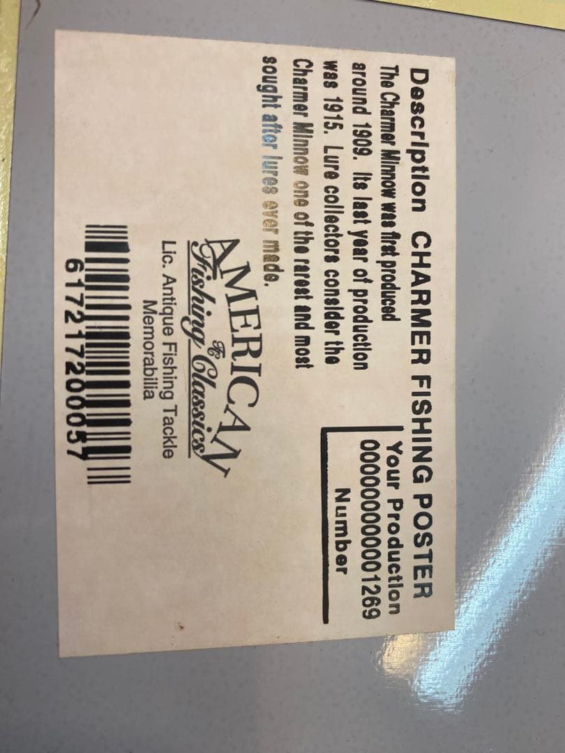 CHARMERルアーブリキ看板とバスのイラストセット　ブラックバス　ヘドン