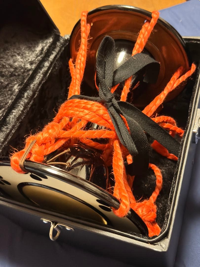 合成皮革製の小鼓　ハードケース　並麻の調べ　幸流譜面付【価格大幅下げ】