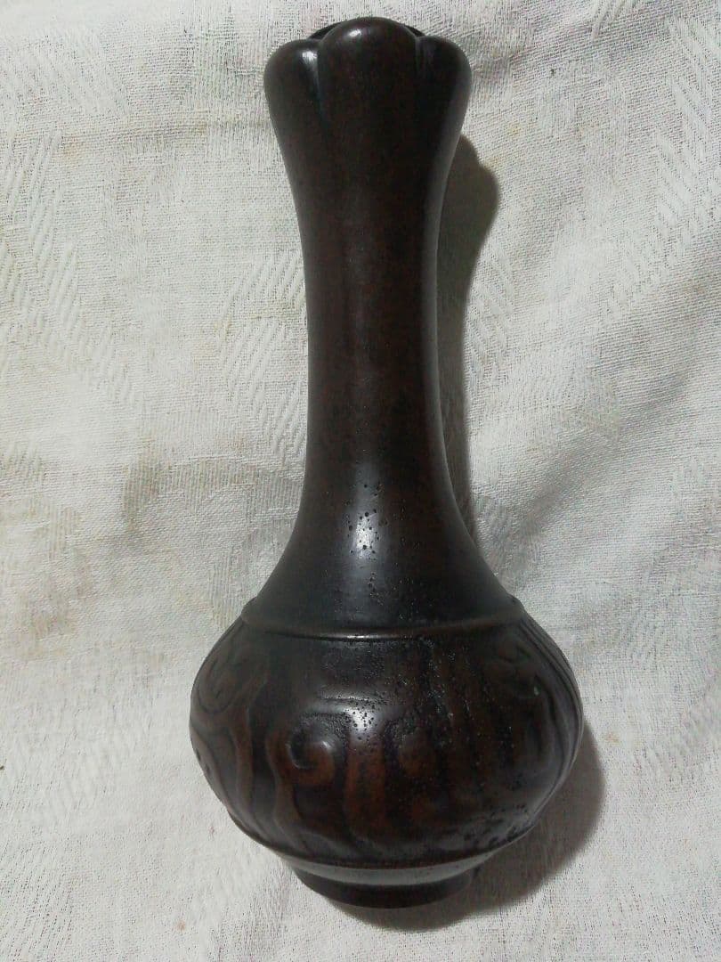 ♪茶道具　杓立　古銅写し　昌晴花押　宮内庁御用釜師　10代 中越弥五郎 昌晴