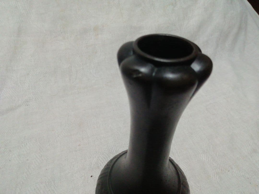 ♪茶道具　杓立　古銅写し　昌晴花押　宮内庁御用釜師　10代 中越弥五郎 昌晴