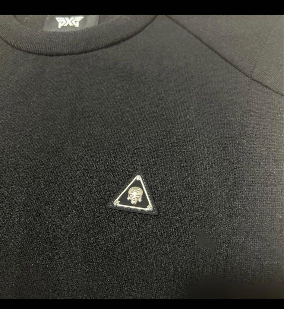 美品 PXG ゴルフウェア ワンピース レディース L ブラック スカルロゴ