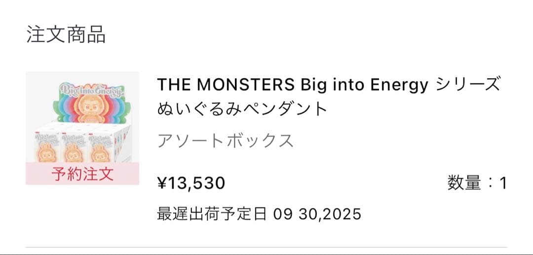 【未開封】Labubu Big into Energy アソー トボックス