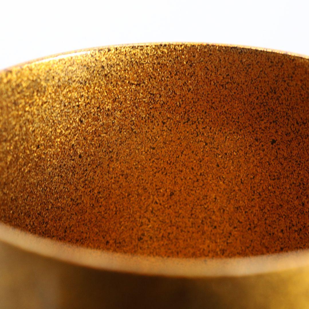 清瀬一光作 小紋菊桐蒔絵 雪吹 薄茶器 金梨子地 茶道具 共箱　ST950　N8