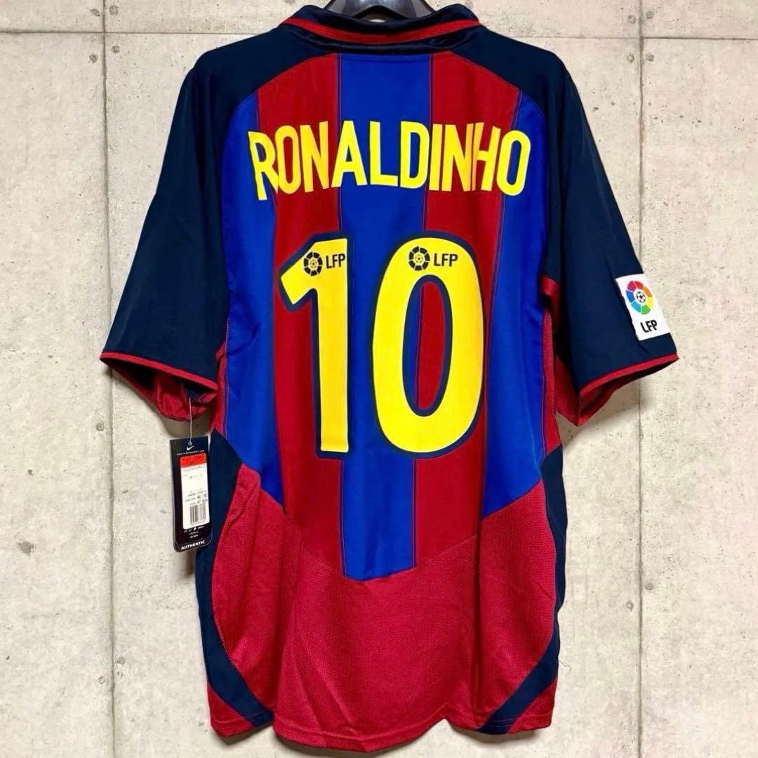 【新品/タグ付き】03/04 FCバルセロナ♯10 ロナウジーニョ 【Lサイズ】