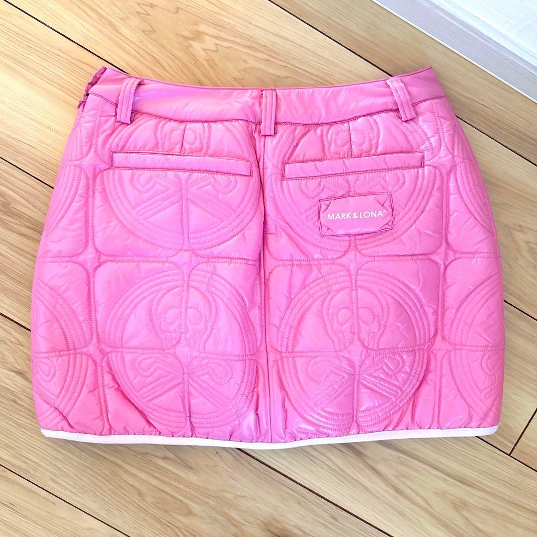マークアンドロナ　ダウンスカート レディース36 ピンク　インナー付き