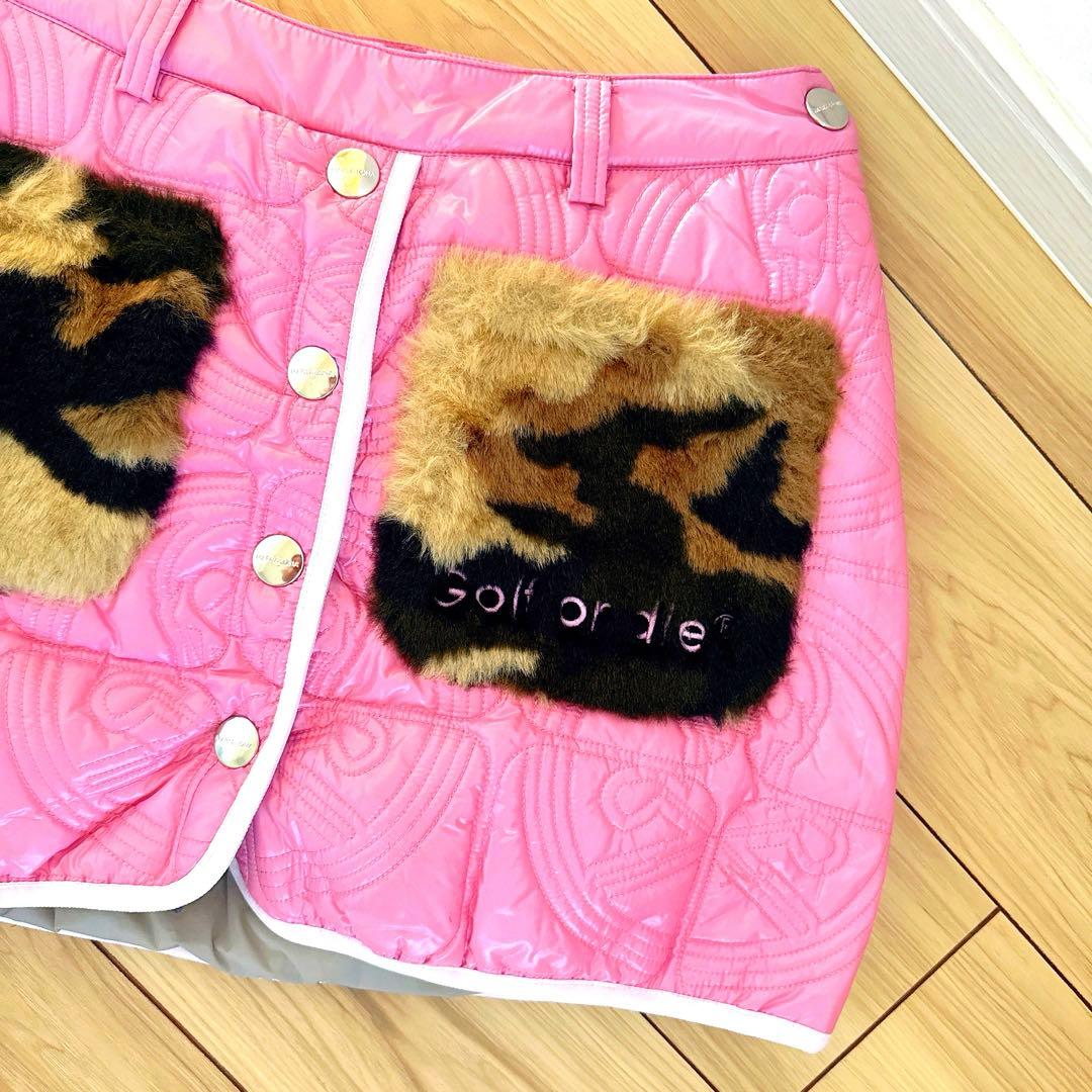 マークアンドロナ　ダウンスカート レディース36 ピンク　インナー付き