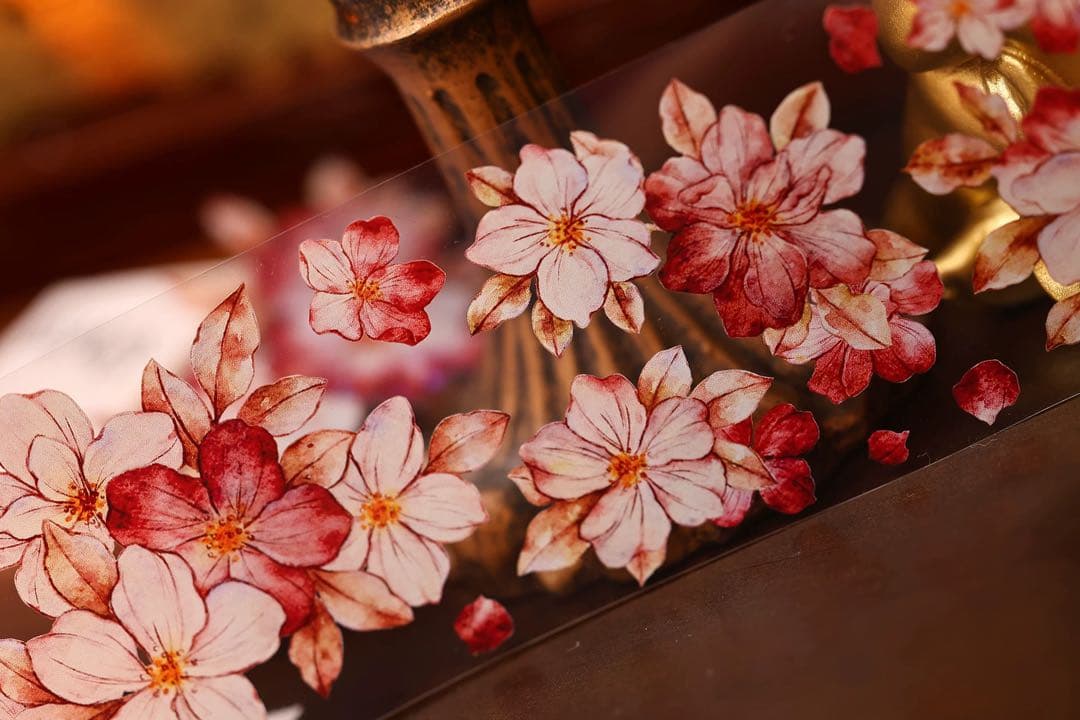 ⭐️SALE⭐️小白家文創《赤相思》海外マスキングテープ　マステ 【2508】