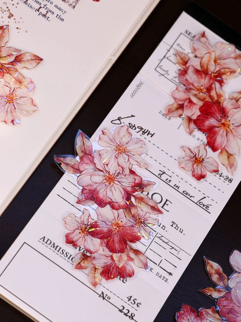 ⭐️SALE⭐️小白家文創《赤相思》海外マスキングテープ　マステ 【2508】