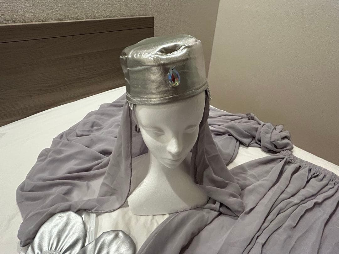 匿名発送グレー シフォンベリーダンス衣装モアシャハット　お値引き中です♪