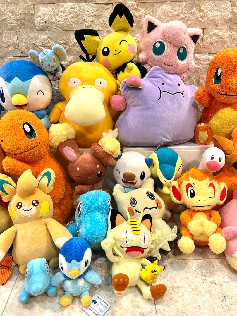 ポケットモンスターぬいぐるみ　ポケモンセンター　ポケモン　ヒトカゲ　ピカチュウ