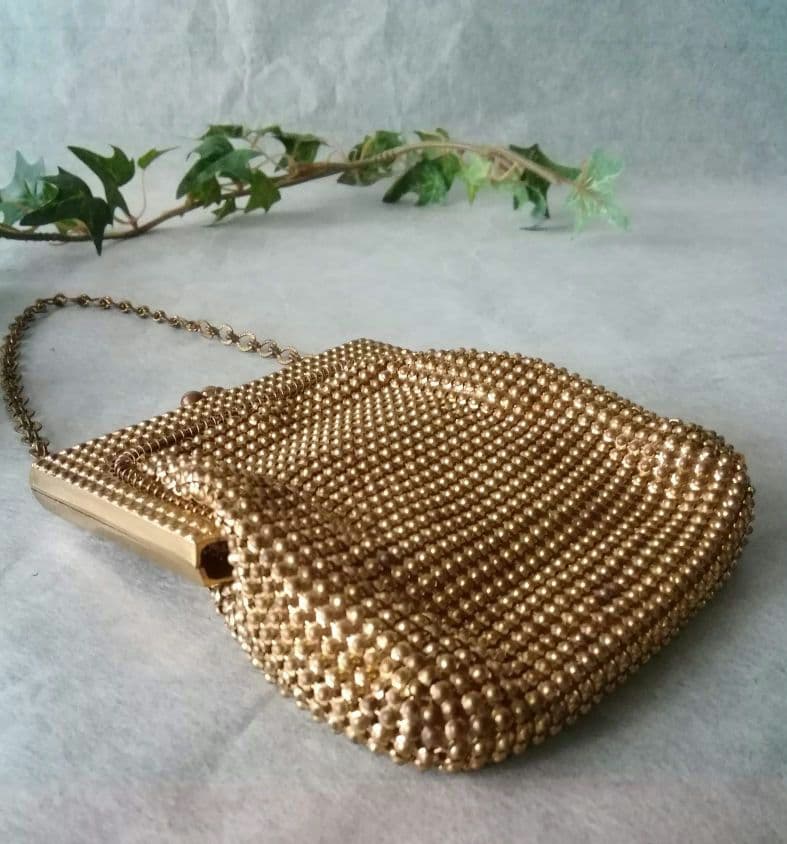 アンティーク　メッシュ　アールデコ　婦人パーティーバック　パース　アメリカ