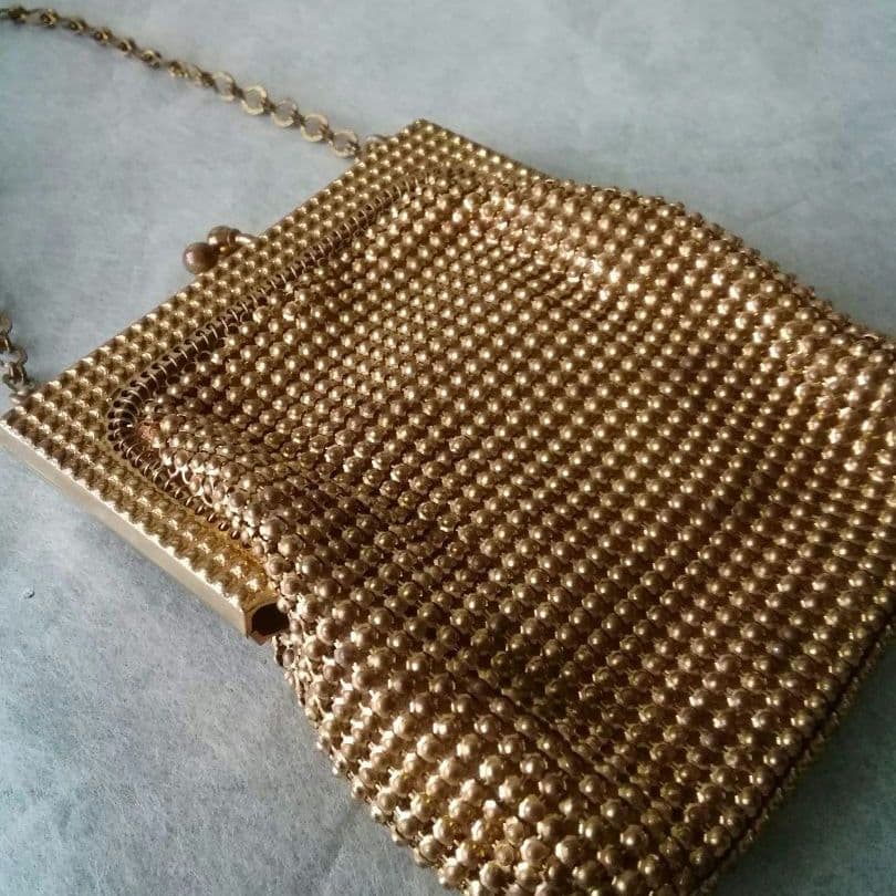 アンティーク　メッシュ　アールデコ　婦人パーティーバック　パース　アメリカ