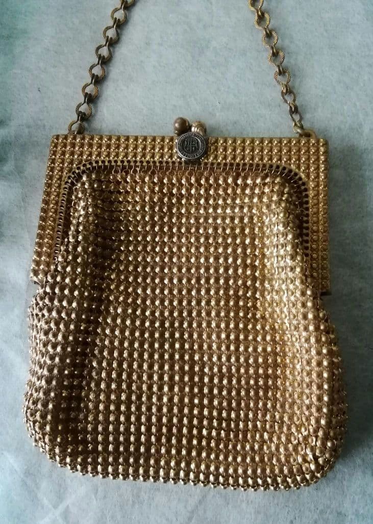 アンティーク　メッシュ　アールデコ　婦人パーティーバック　パース　アメリカ