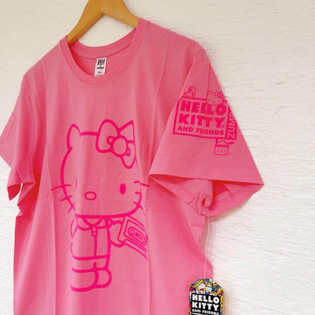新品☆ZUMBA M/Lサイズ Hello Kitty 半袖 Tシャツ ピンク