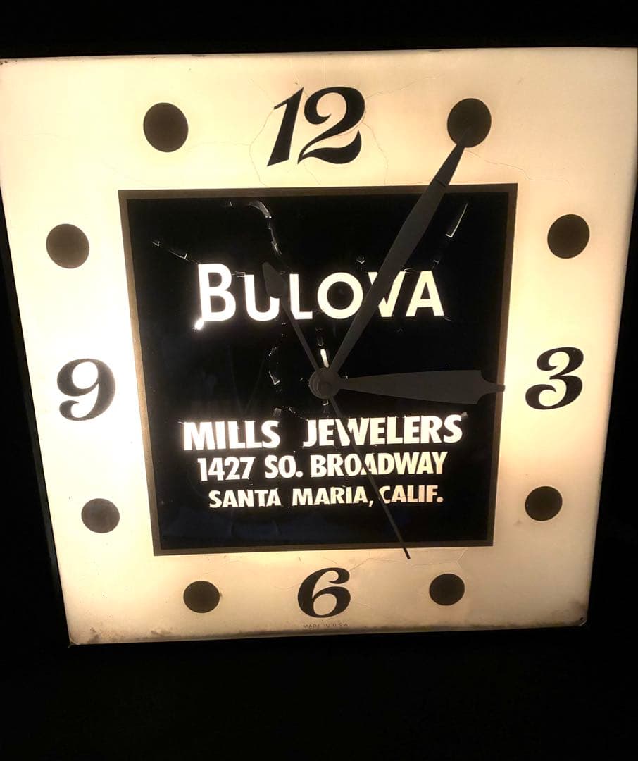 ELGIN ライトクロック　ビンテージ　ネオン　サイン看板　アメリカン雑貨