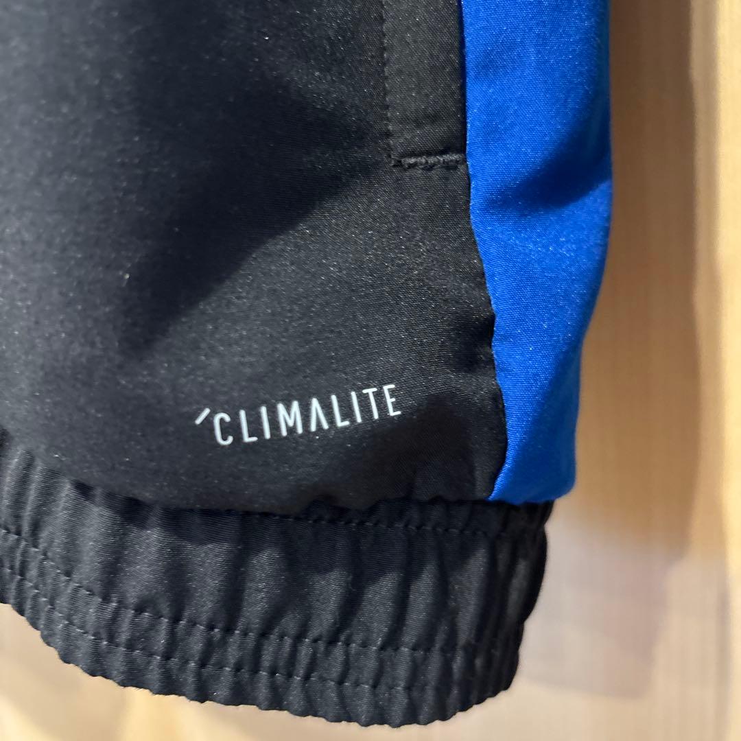 極美品 adidas ウィンドブレーカー上下セットアップ ブラック/ブルー M