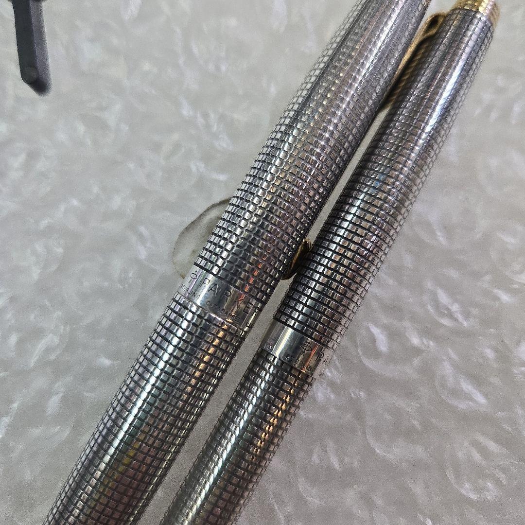 PARKER パーカー スターリングシルバー 万年筆 ボールペン 2本セット