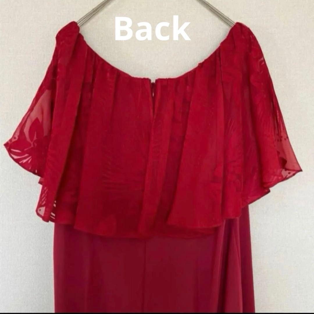 3L相当　レフア　ハワイアンドレス　ロングドレス　hula 赤　Hawaii