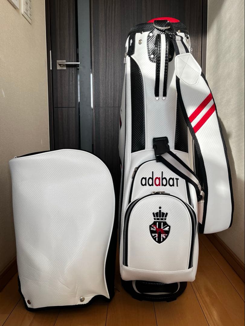 展示品超美品adabat アダバット カートキャディバッグ　ホワイト　9型　軽量