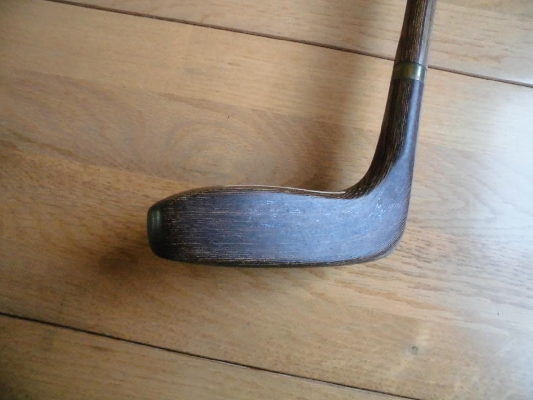 【希少品 オマケ付】CROWNER 木製パター ヒッコリー削り出し