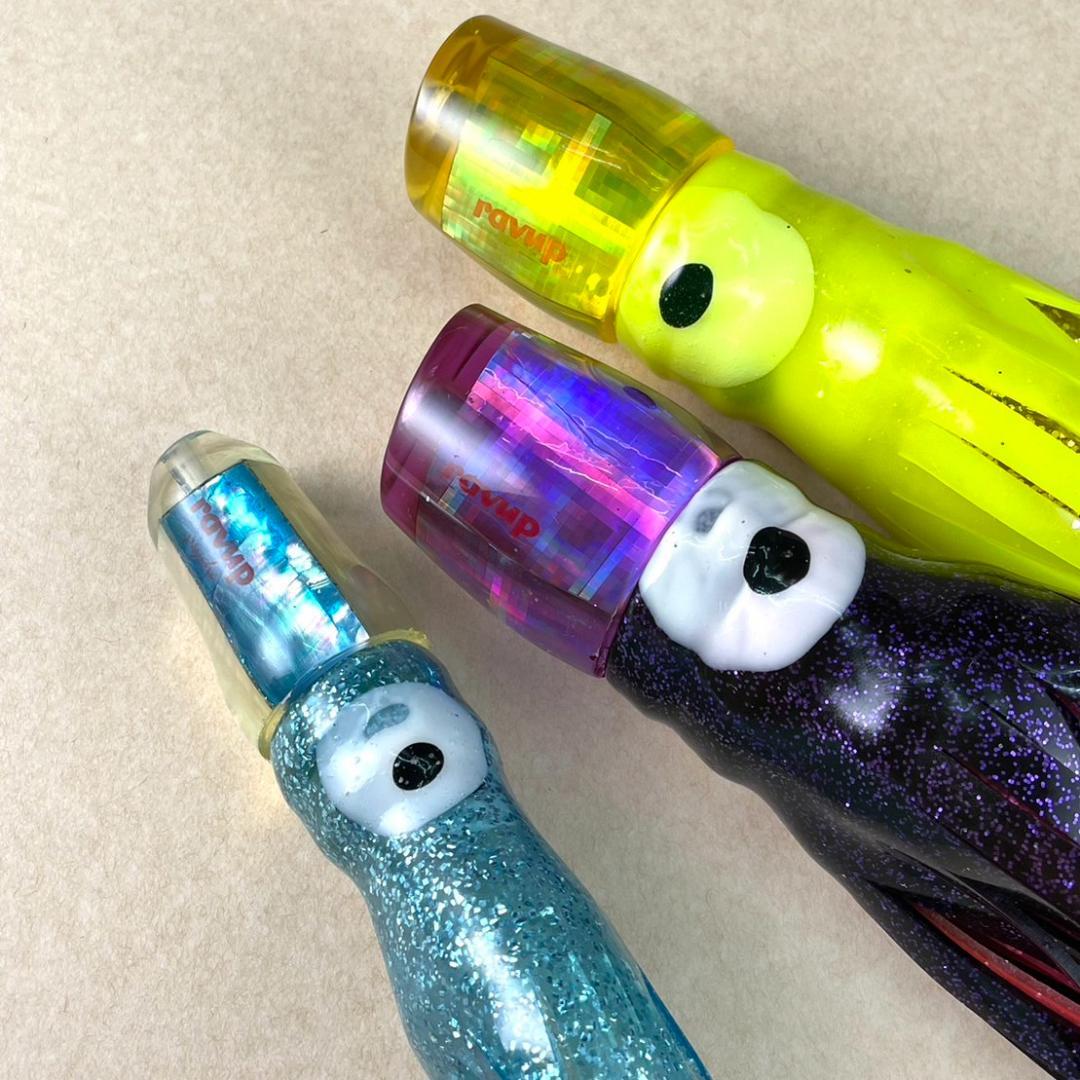 【未使用】スカートルアー 3本セット トローリングルアー　ソフトヘッド　カジキ